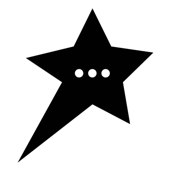Pop Art Conversation Star Chat Icon Solid Design — 图库矢量图片