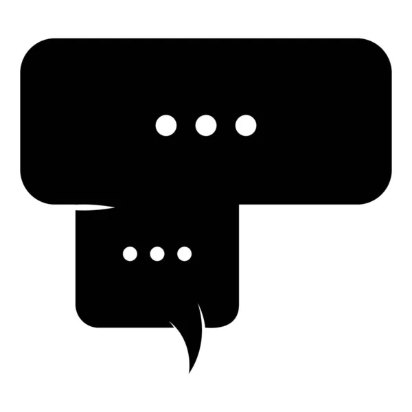 Sprachchat Dialog Symbol Glyphen Vektor Design — Stockvektor