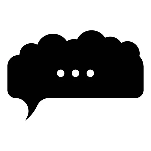 Denken Chat Konzept Traum Blase Solide Symbol Vektor — Stockvektor