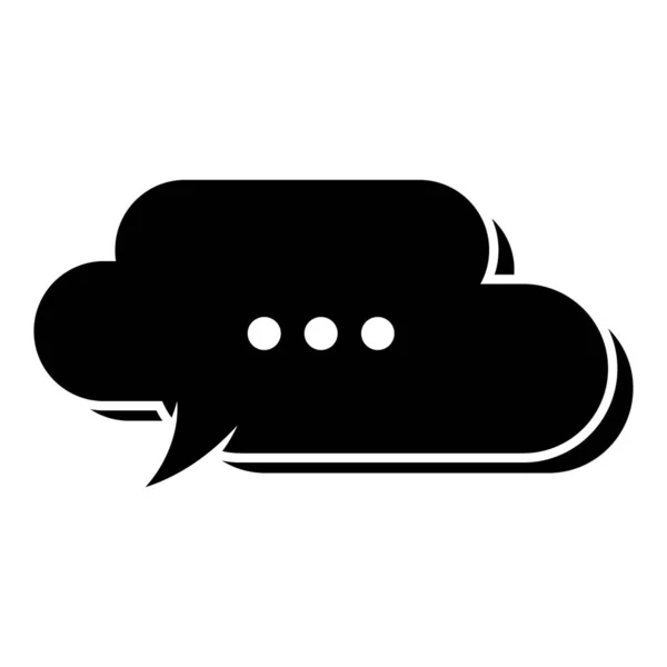 Chat Conversation Dialogue Bubble Icon Isolated White Background — Stock Vector