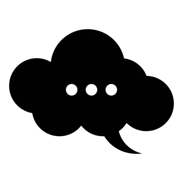 Denken Chat Konzept Traum Blase Solide Symbol Vektor — Stockvektor