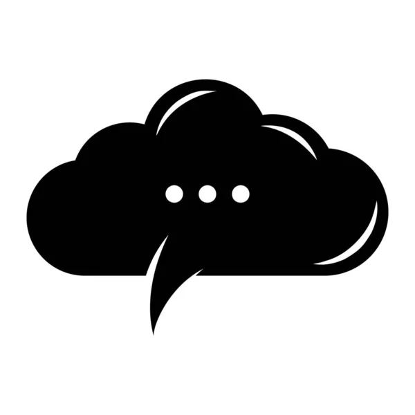 Koncept Konverzace Hlasového Cloudu Ikona Myšlenkové Bubliny Glyfovém Designu — Stockový vektor