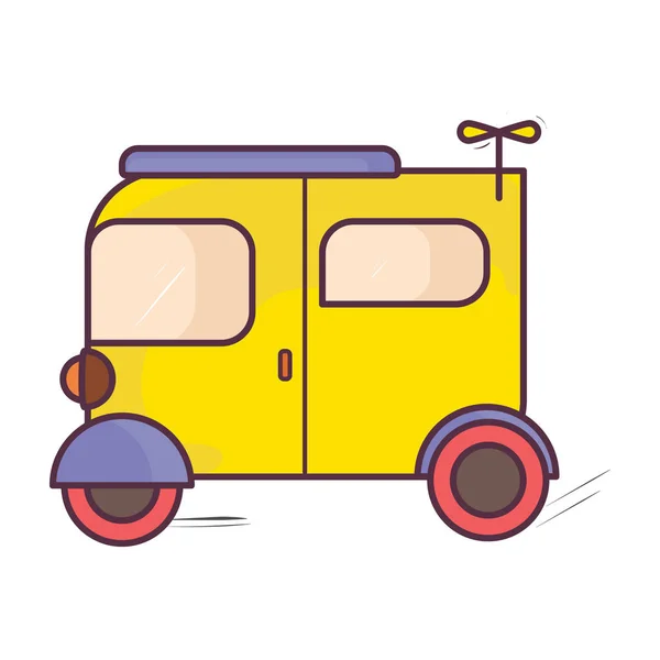 Автоматичне Рикшоу Значок Туку Ізольовано Білому Тлі — стоковий вектор