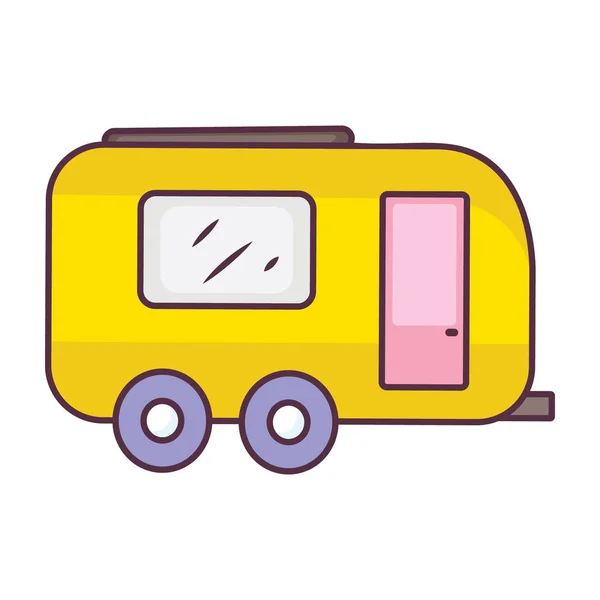 Desenhos Animados Estilo Transporte Público Ícone Bonde Vetor Doodle —  Vetores de Stock