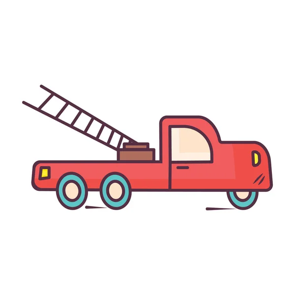 Caricatore Logistico Disegnato Mano Camion Piano Progettazione Vettoriale Doodle — Vettoriale Stock