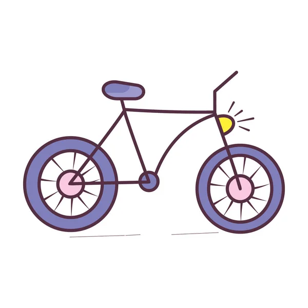 Duas Rodas Ícone Bicicleta Isolado Fundo Branco — Vetor de Stock
