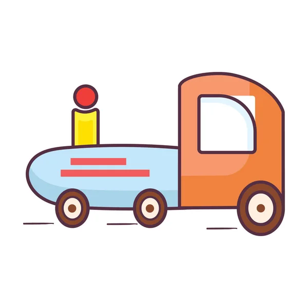 Перевезення Вантажів Значок Трейлера Руці Намальований Дизайн — стоковий вектор