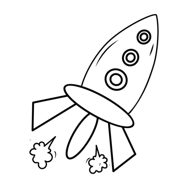 Εικονίδιο Rocket Στο Χέρι Γραμμή Που Doodle Στυλ — Διανυσματικό Αρχείο