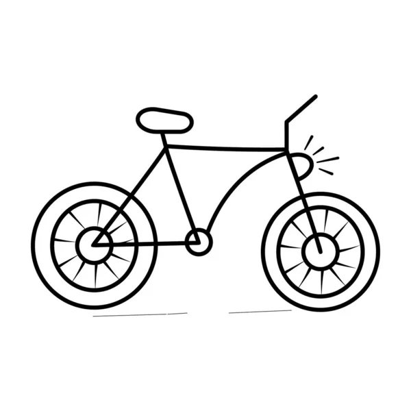 Two Wheeler Bicycle Icon Isolated White Background — Stock Vector