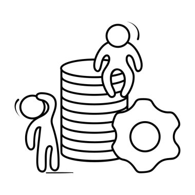 Veritabanı ayarı dişli, veritabanı yapılandırma satırı düzenlenebilir vektörü 