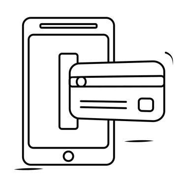 Cep telefonu bankacılığını gösteren bir simge, çevrimiçi bankacılık ve iş için en iyisi 