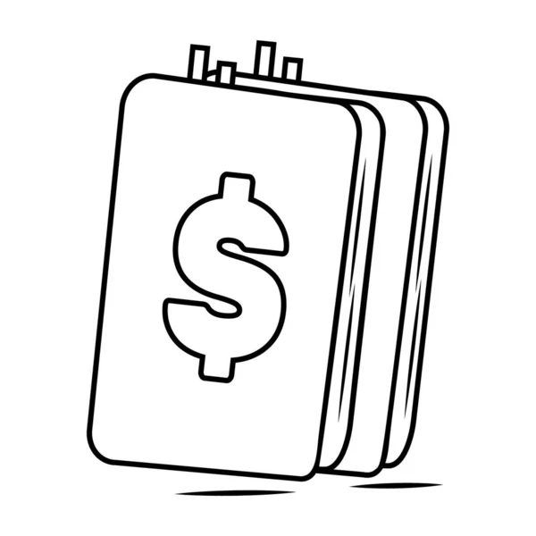 Finanz Buch Symbol Zeilen Symbol Editierbaren Stil Für Den Geschäftsgebrauch — Stockvektor