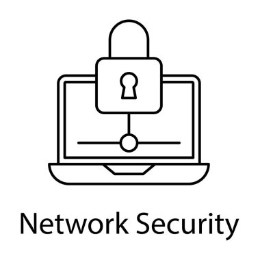 Web sitesi koruma kavramı, satır tasarımında web sayfası güvenlik simgesi.