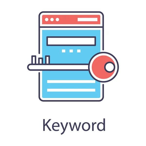 Seo Planning Tools Trefwoord Plat Ontwerp — Stockvector