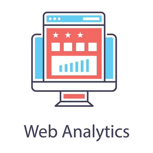 Üzleti Adatok Bemutatása Sáv Diagrammal Webanalitika Lapos Kialakításban — Stock Vector