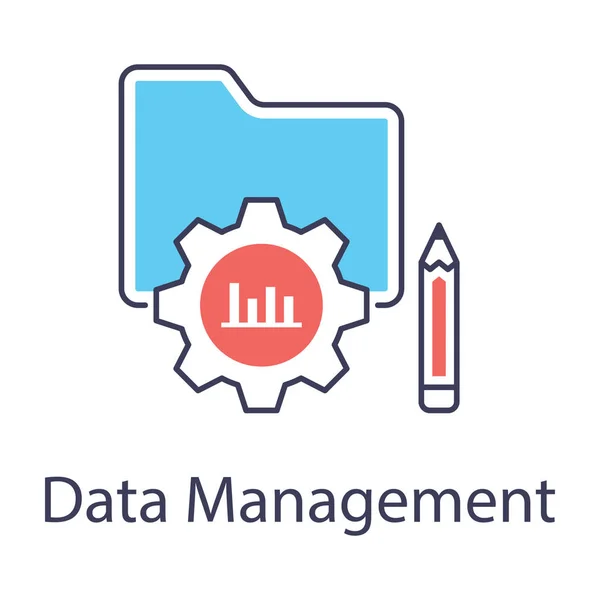 Seo Datenbankkonfiguration Datenmanagement Vektor Flachen Stil — Stockvektor