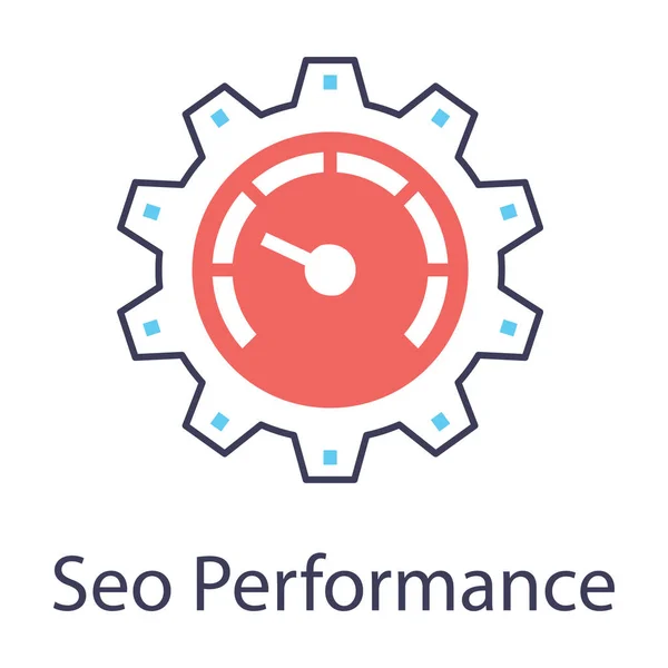 Datenanalyse Diagramm Seo Performance Flat Icon Design — Stockvektor