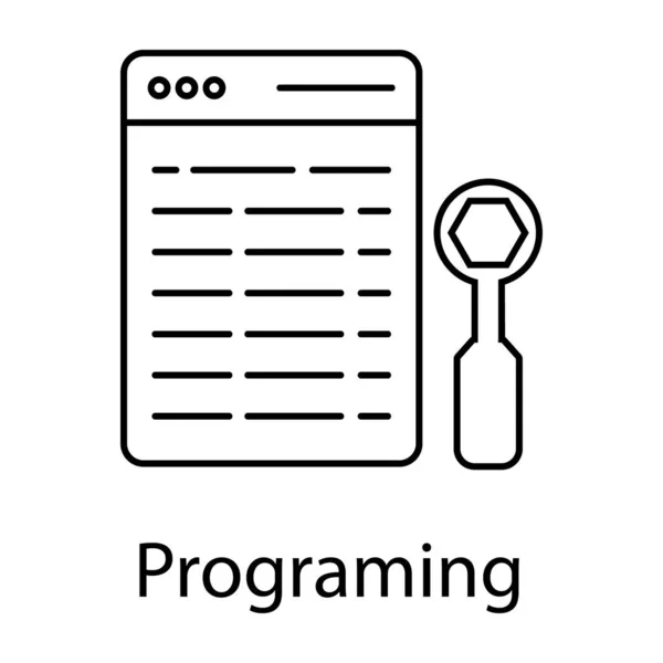Programmierkonzept Liniendesign — Stockvektor