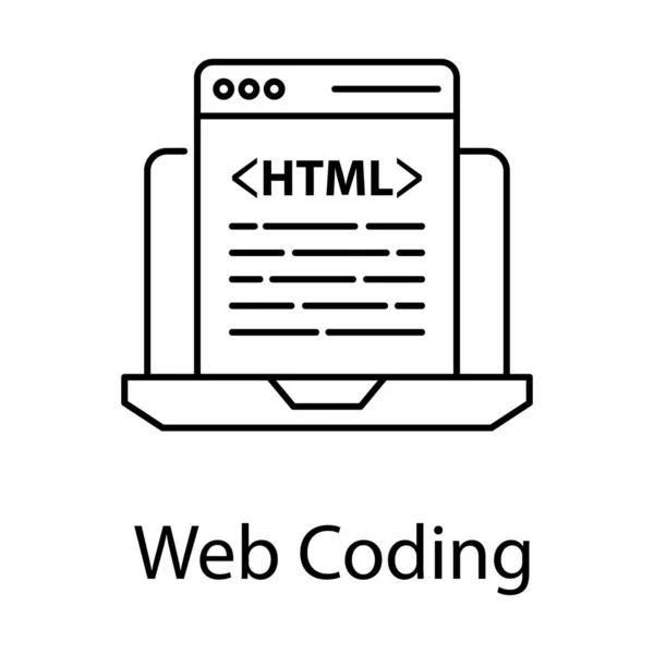 Інтерфейс Веб Розробки Піктограма Веб Кодування Дизайні Рядків — стоковий вектор
