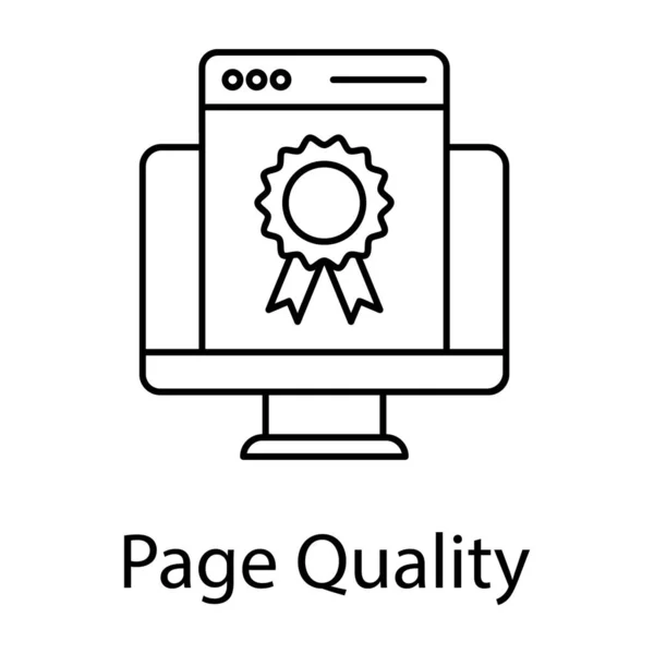 Popular Web Concept Webpage Quality Line Design — Stock Vector