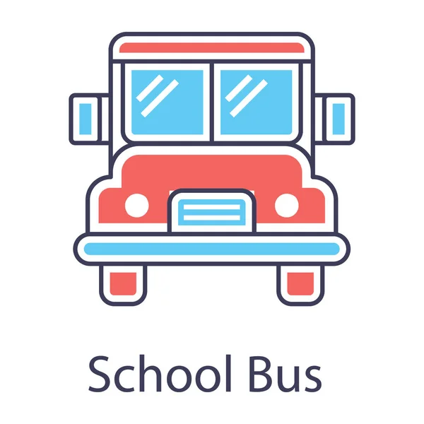 Εικονίδιο Του Φορέα Σχολικό Λεωφορείο Στυλ Επίπεδη Εικονίδιο — Διανυσματικό Αρχείο