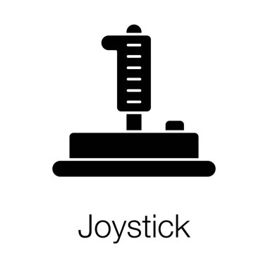 Oyun denetleyici ekipmanı, glyph dizaynında joystick simgesi.