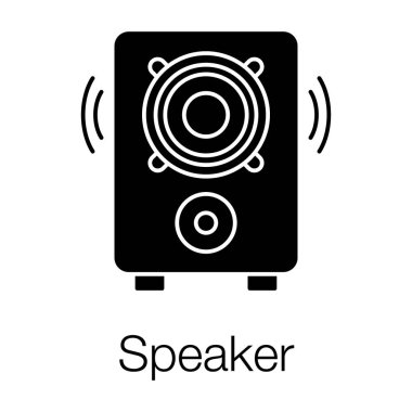 Dinleyen müzik aygıtı, izometrik tasarımda bir elektronik woofer