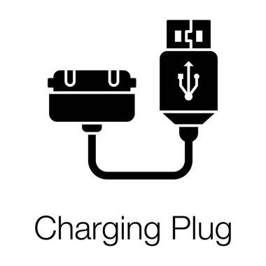 Doğrudan güç kaynağı kablosu, katı yüklü kablo vektör tasarımı 