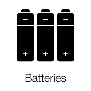 Phone charging, batteries icon of solid vector 