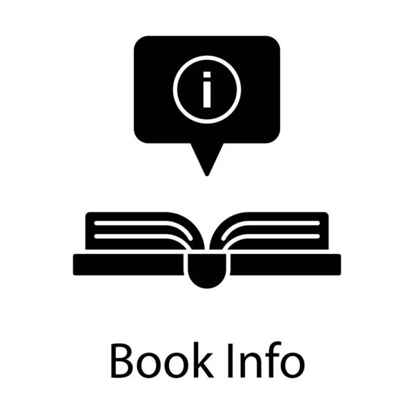 Concepto Enciclopedia Icono Información Del Libro Diseño Lleno — Vector de stock