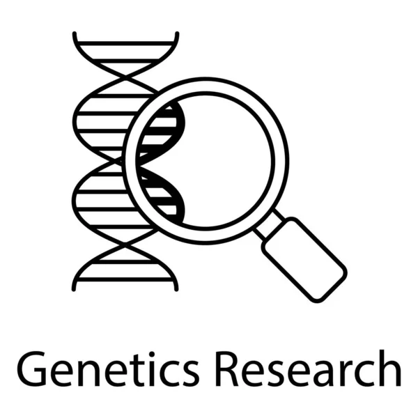 Satır Tasarımında Genel Test Simgesi Olarak Bilinen Dna Kalıtım Testi — Stok Vektör