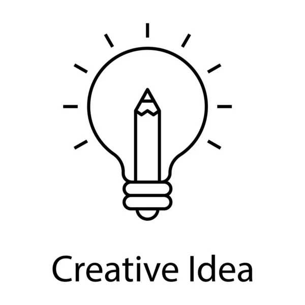 Aprendizaje Innovador Vector Ideas Creativas Diseño Línea — Vector de stock
