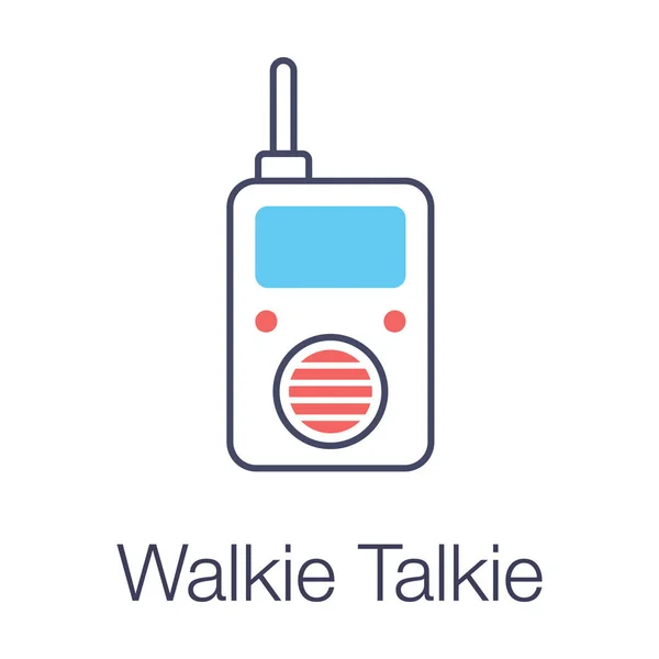 Dispositivo Comunicação Portátil Vetor Ícone Walkie Talkie — Vetor de Stock