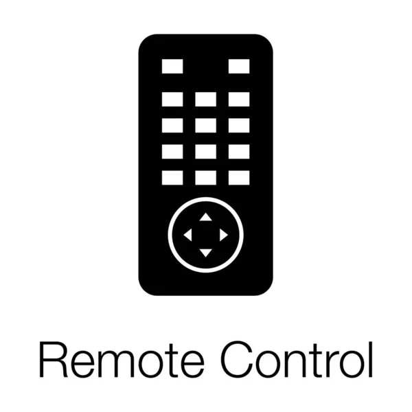 Icono Control Remoto Inalámbrico Diseño Sólido — Archivo Imágenes Vectoriales