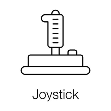 Oyun denetleyici ekipmanı, satır tasarımında joystick simgesi.