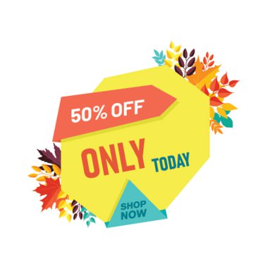 Özel satış etiketli indirimli etiket.