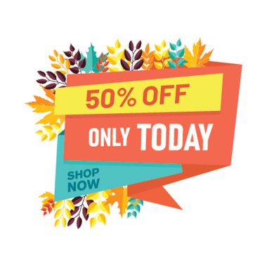 Özel satış etiketli indirimli etiket.