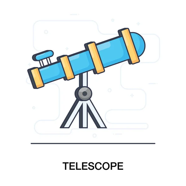 Gadget Astronomie Pour Recherche Spatiale Symbolisant Télescope — Image vectorielle