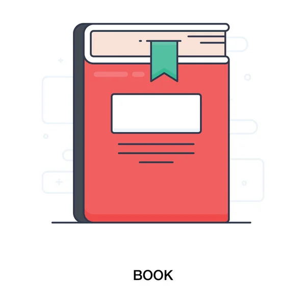 Libro Que Tiene Cinta Vector Del Marcador Estilo Plano Que — Vector de stock