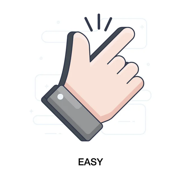 Hand Gesture Showing Easy Icon Flat Editable Icon — Stock Vector