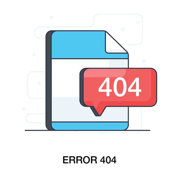 Ikon Flat Format Berkas 404 - Stok Vektor