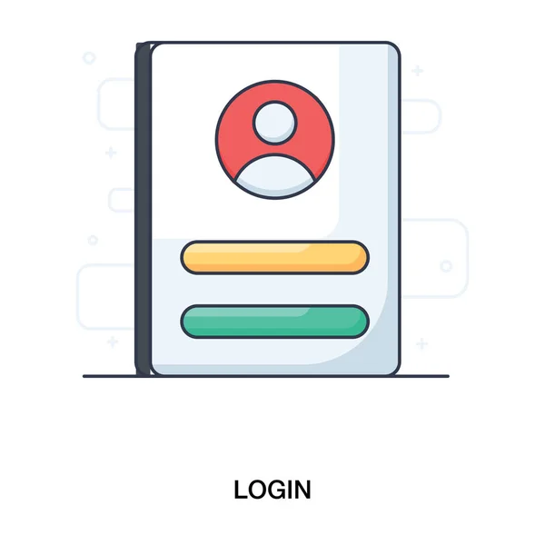 Curriculum Vitae Icono Plano Aislado Sobre Fondo Blanco — Vector de stock