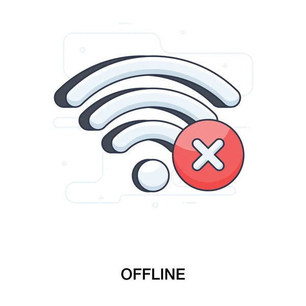 Символ Креста Wifi Ограниченным Интернетом Запретным Интернетом Интернета — стоковый вектор