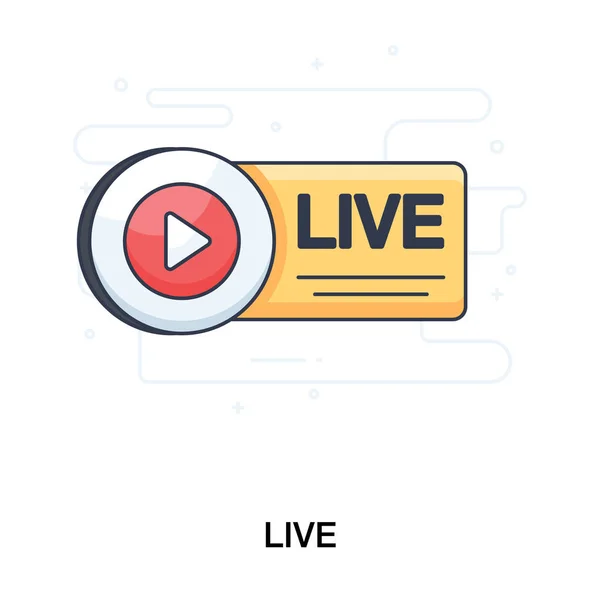 Live Video Camera Best Broadcasting Video Streaming Cinematography Concept — Stock Vector