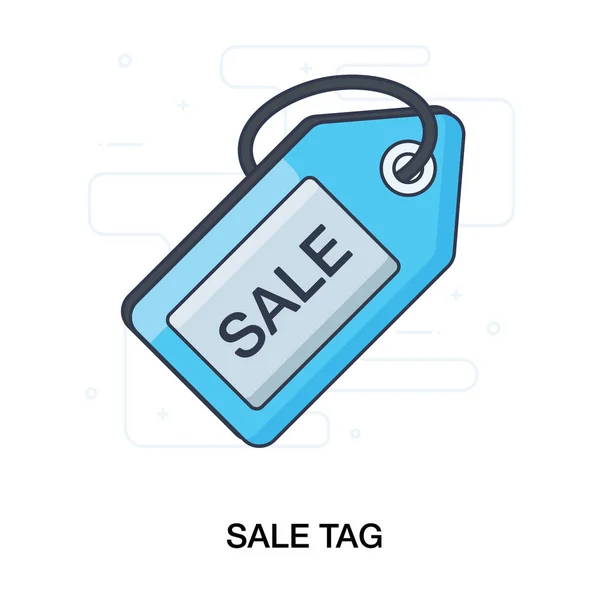 Sale Tag Icon Brand Label Flat Editable Icn — Stock Vector