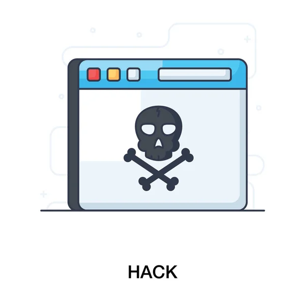 Piratage Web Icône Cybercriminalité Mieux Pour Sécurité Informatique Application Antivirus — Image vectorielle