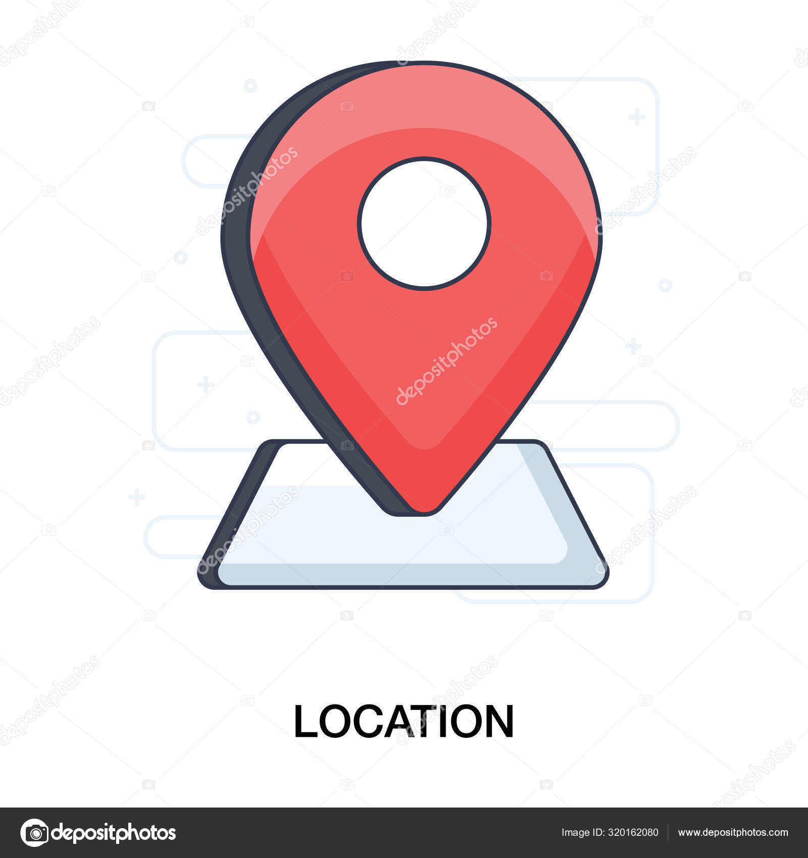 Marcador Posición Icono Del Puntero Ubicación Estilo Plano Vector Editable  Vector de stock #320162080 de ©vectorspoint, image size:1600x1700