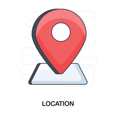 Yer tutucu, düz biçimli konum imleci simgesi, düzenlenebilir vektör.