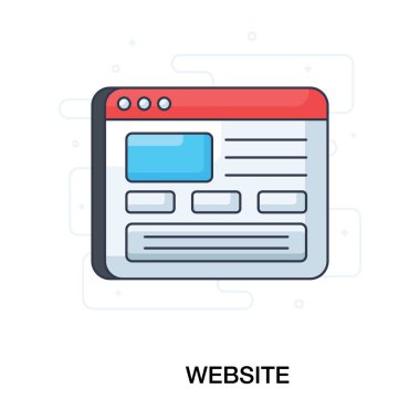 Web sitesi simgesinin düz vektör tasarımı, düzenlenebilir vektör.