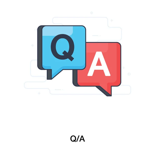 Faq Ρωτήστε Συχνά Εικονίδιο Ερώτηση Επίπεδη Στυλ — Διανυσματικό Αρχείο
